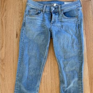 Barely worn light colored jeans capris